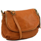 Італійська сумочка через плече Tuscany Leather TL141223 COGNAC - Фотографія № 102