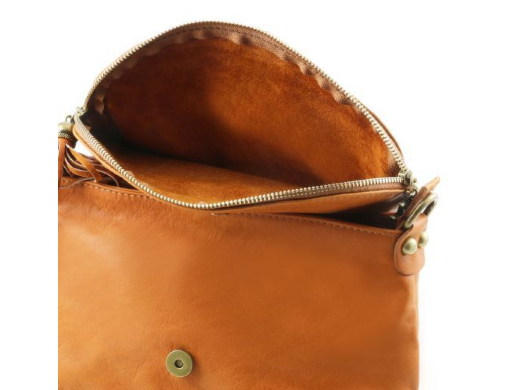 Італійська сумочка через плече Tuscany Leather TL141223 COGNAC - Фотографія № 7