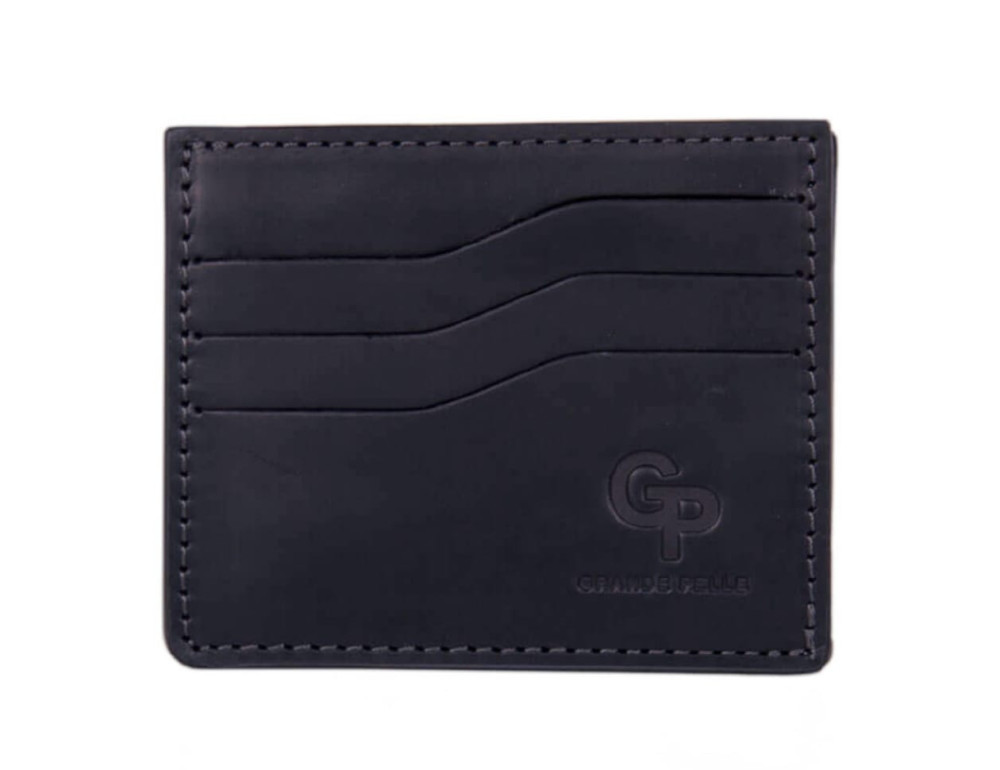 Тонкий шкіряний картхолдер Grande Pelle 305110, чорний - Фотографія № 1 Тонкий шкіряний картхолдер Grande Pelle 305110, чорний - Фотографія № 1