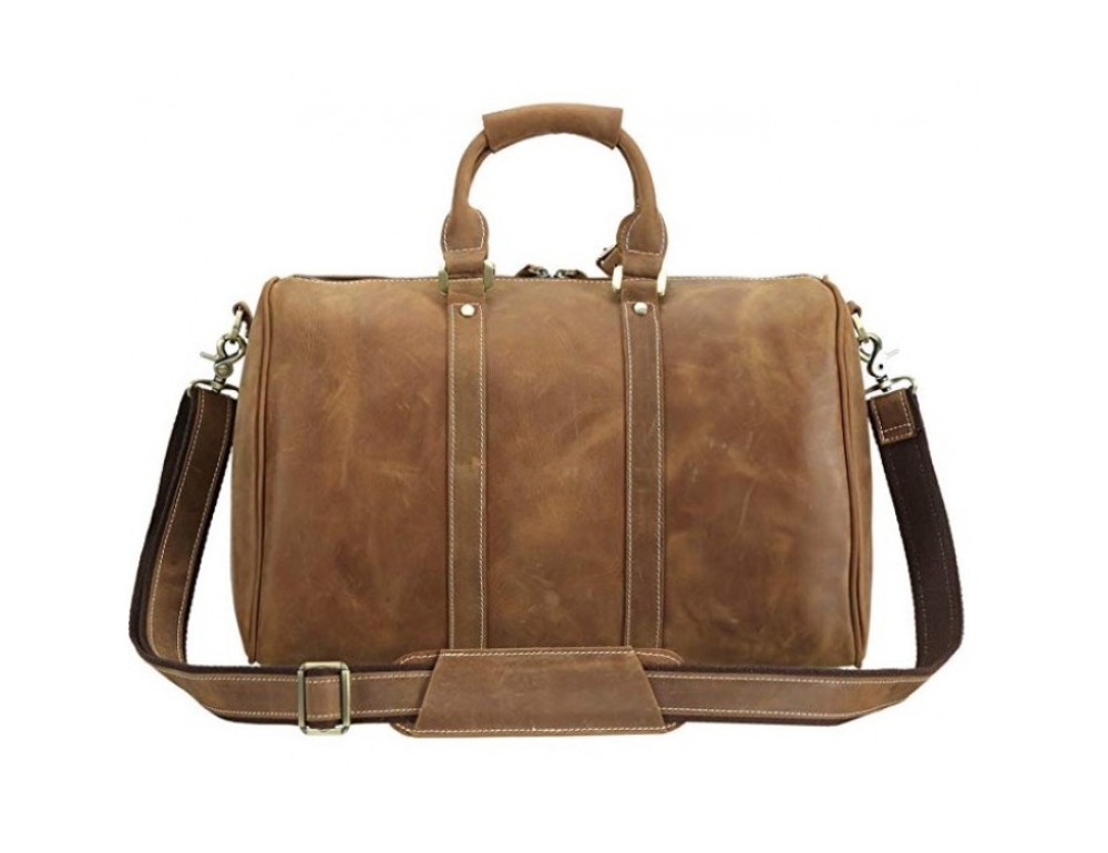 Винтажная дорожная сумка TIDING BAG 0739LB светло-коричневая - Фото № 4
