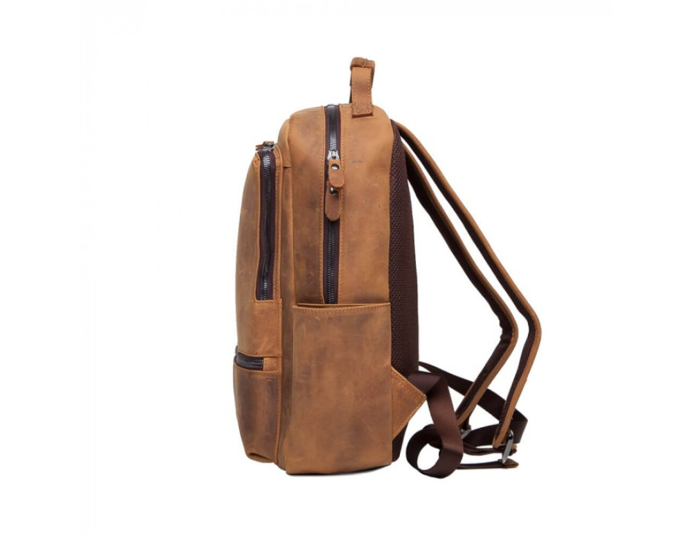 Винтажный городской рюкзак TIDING BAG t0005 коричневый - Фото № 4