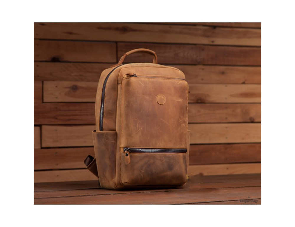Винтажный городской рюкзак TIDING BAG t0005 коричневый - Фото № 7