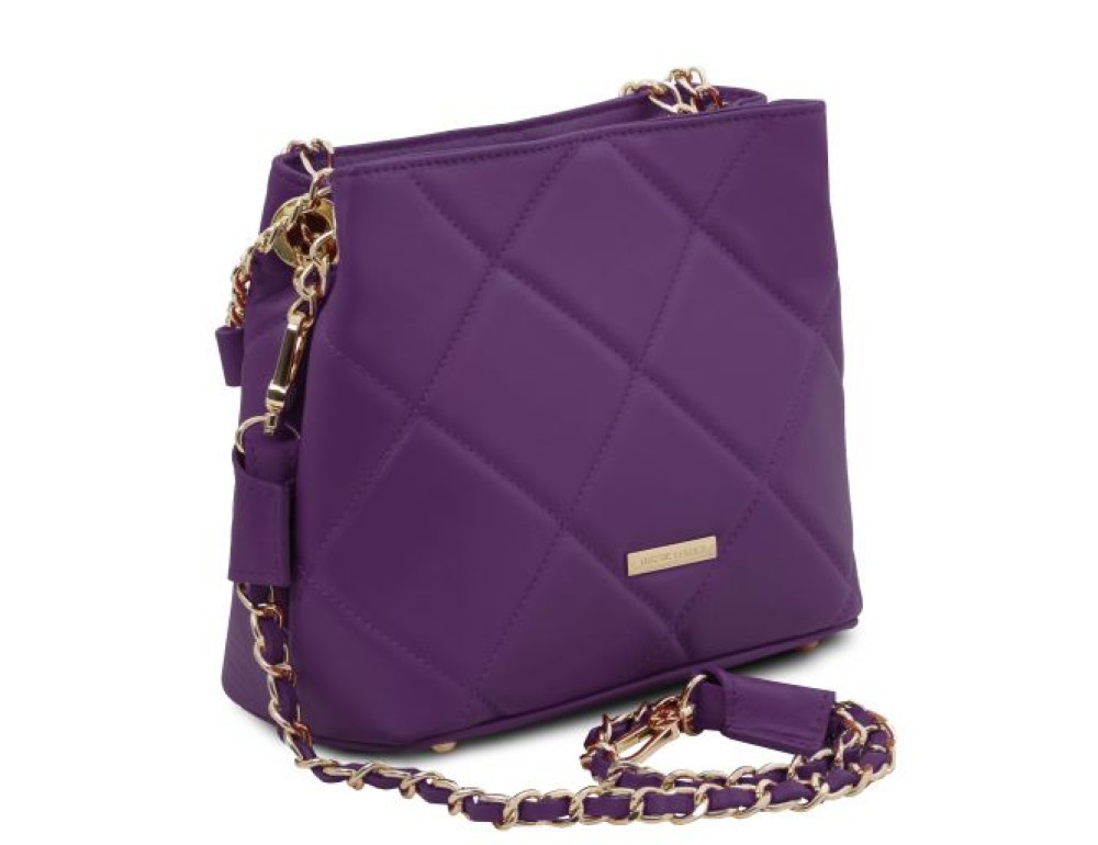 Жіноча шкіряна сумка відро (Італія) фіолетового кольору Tuscany Leather TL142220 PURPLE - Фотографія № 3