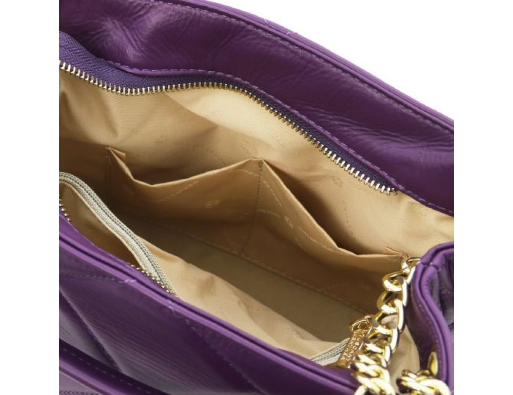 Жіноча шкіряна сумка відро (Італія) фіолетового кольору Tuscany Leather TL142220 PURPLE - Фотографія № 6