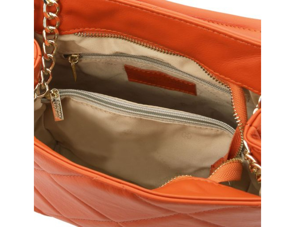 Жіноча шкіряна сумка відро (Італія) Tuscany Leather TL142220 BRANDY - Фотографія № 5