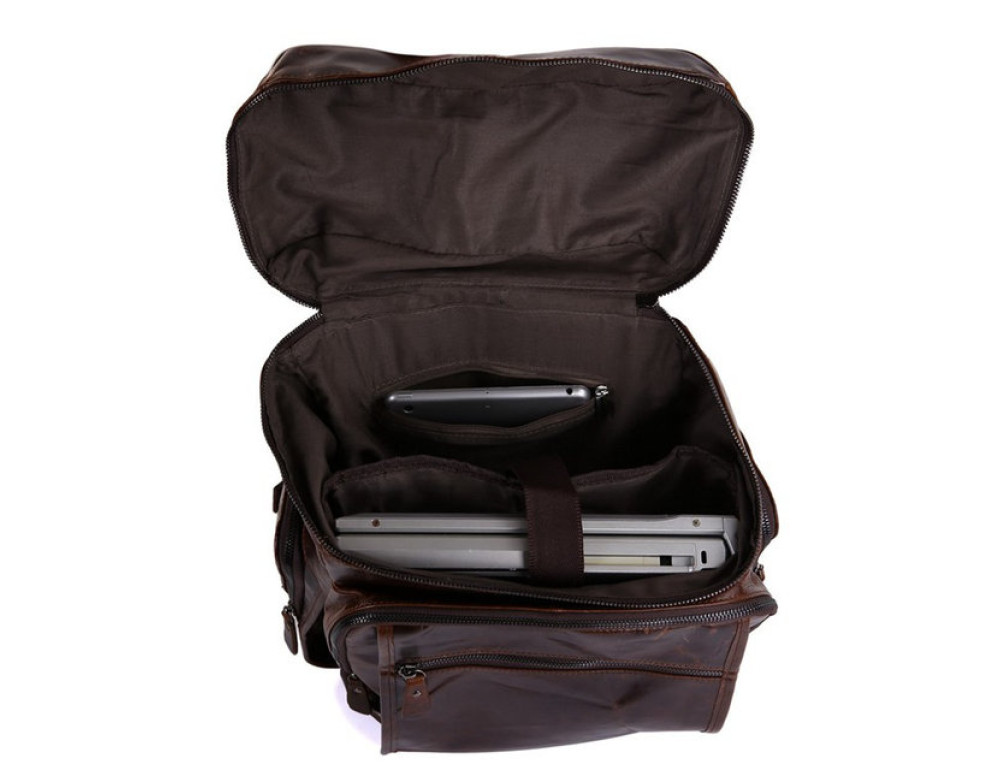 Чоловічий шкіряний рюкзак TIDING BAG 7202C - Фотографія № 3