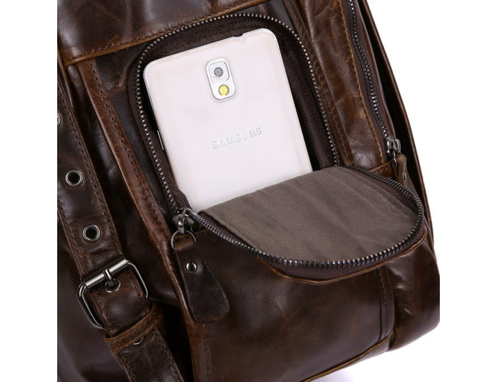 Чоловічий шкіряний рюкзак TIDING BAG 7202C - Фотографія № 6