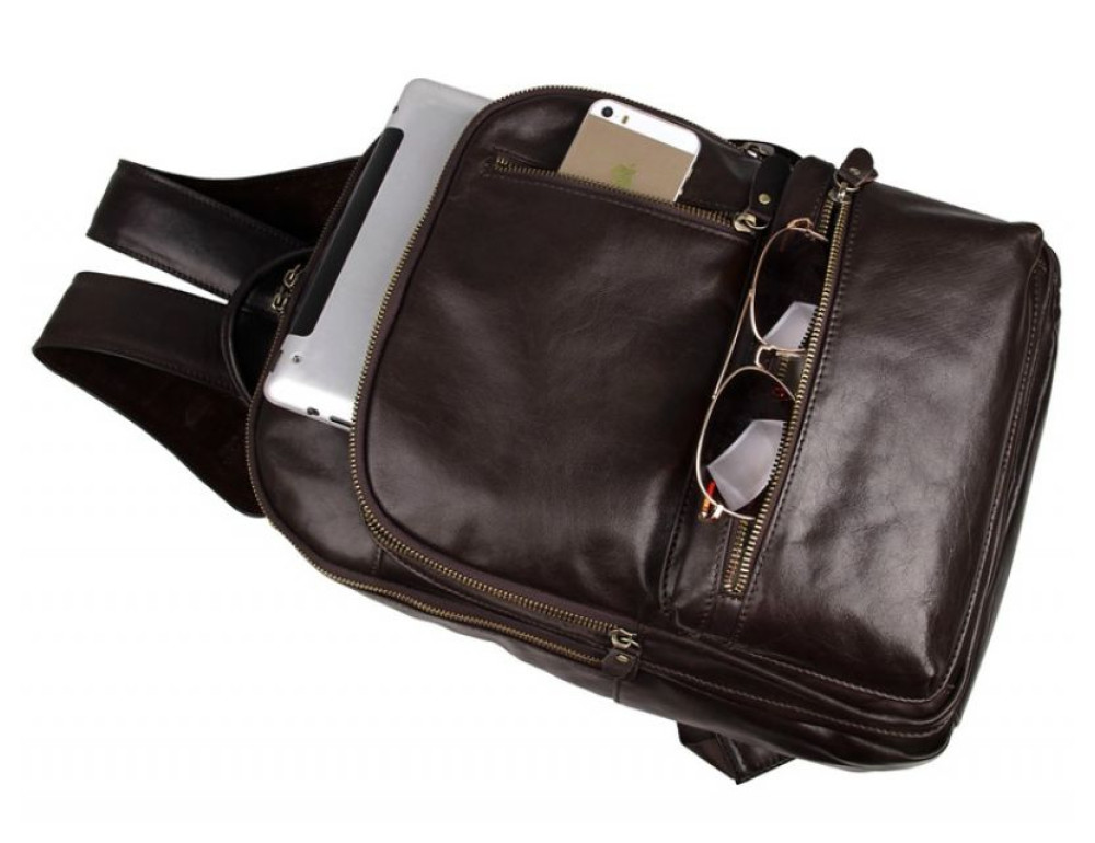 Чоловічий шкіряний рюкзак TIDING BAG 7313Q - Фотографія № 4