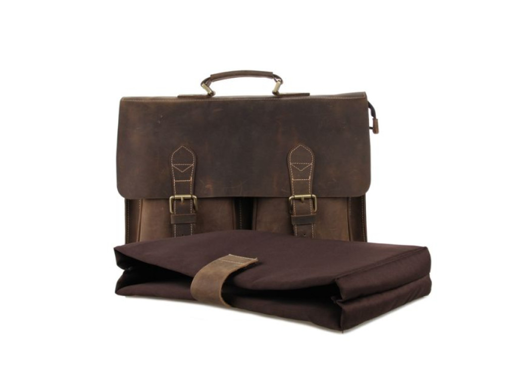 Чоловічий шкіряний портфель TIDING BAG 7105B - Фотографія № 3