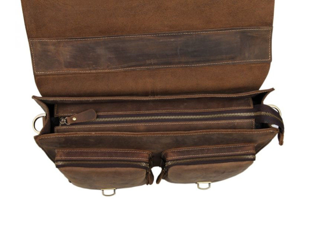 Чоловічий шкіряний портфель TIDING BAG 7105B - Фотографія № 6