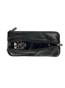 Кожаная ключница чёрного цвета Tony Perotti Italico 2686 nero