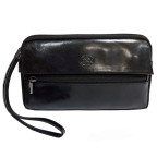 Чёрная кожаная итальянская барсетка Tony Perotti Italico 9405 nero - Фото № 100