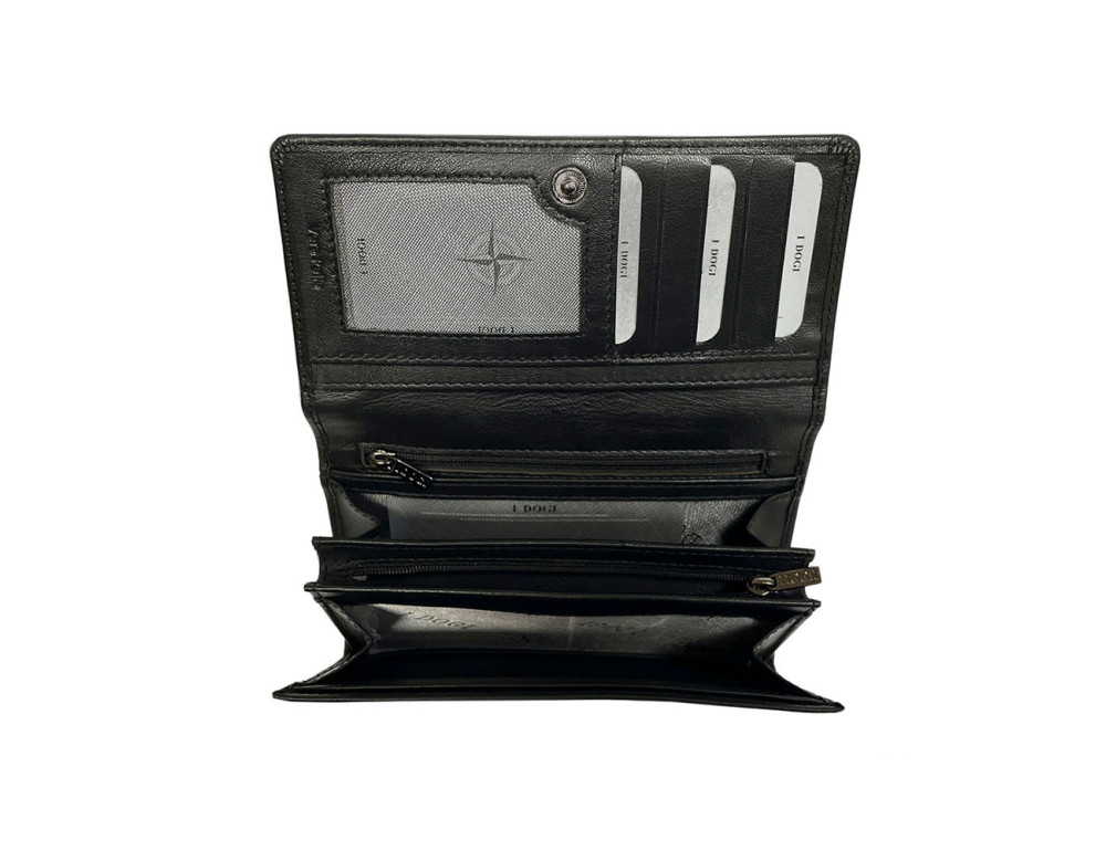 Жіночий чорний портмоне із натуральної шкіри Tony Perotti Cortina 5008 nero - Фотографія № 5