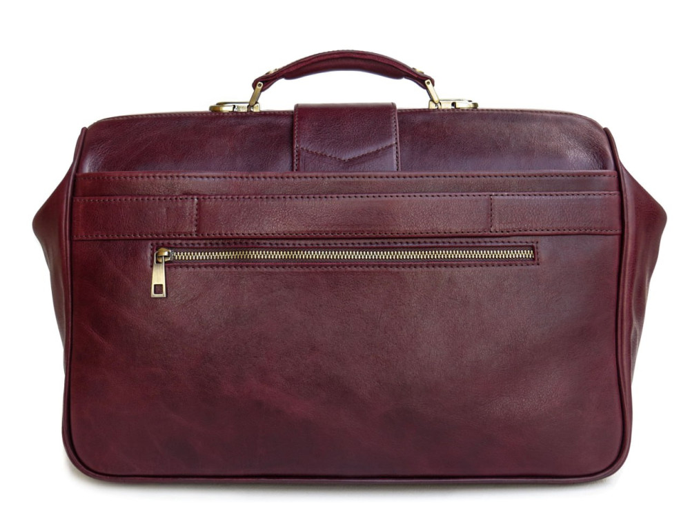 Елітний шкіряний саквояж зі шкіряною підкладкою Newery N8051Bordo - Фотографія № 2