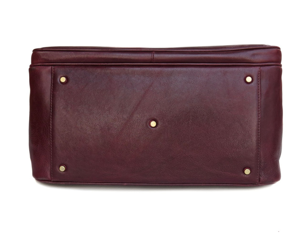 Елітний шкіряний саквояж зі шкіряною підкладкою Newery N8051Bordo - Фотографія № 6