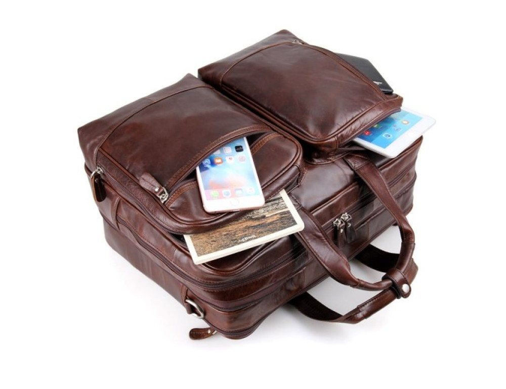 Чоловіча шкіряна сумка TIDING BAG 7343C - Фотографія № 8