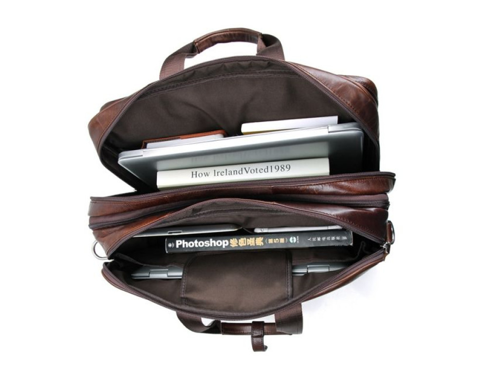 Чоловіча шкіряна сумка TIDING BAG 7343C - Фотографія № 9