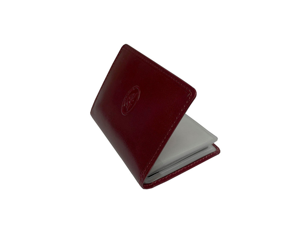 Красная визитница из бычьей кожи Tony Perotti Italico 1007 rosso - Фото № 3