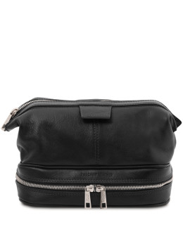 Чоловічий шкіряний нессер чорного кольору Tuscany Leather TL142204 Black