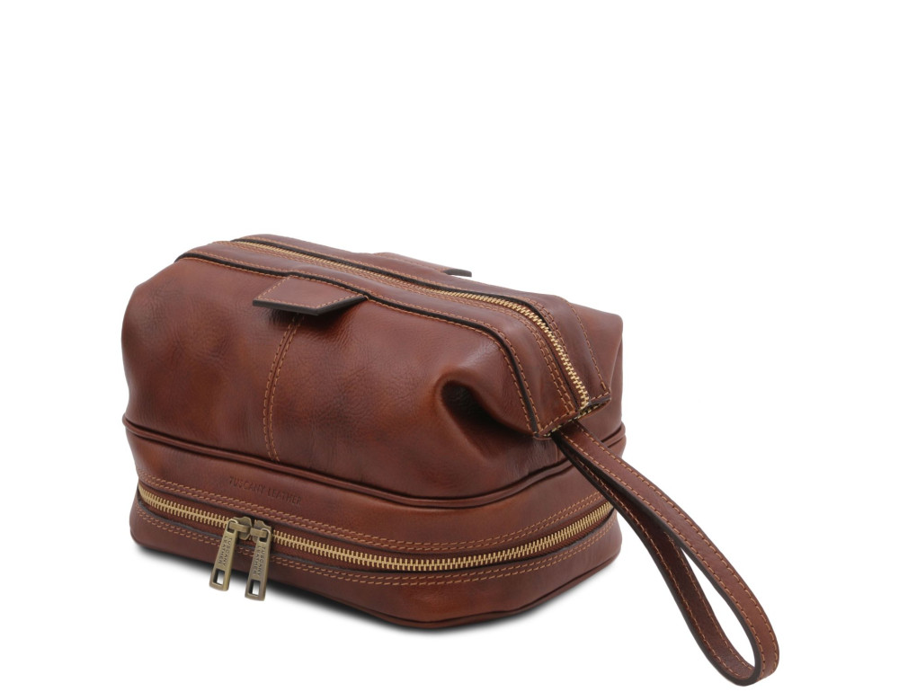 Чоловічий шкіряний нессер Tuscany Leather TL142204 Brown - Фотографія № 2