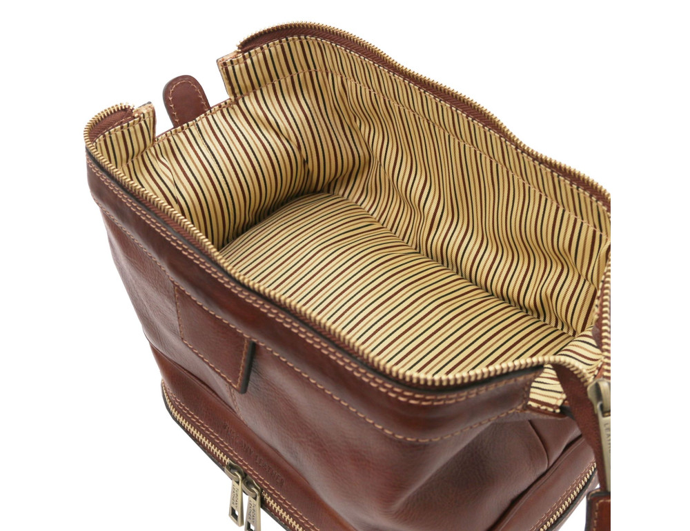 Чоловічий шкіряний нессер Tuscany Leather TL142204 Brown - Фотографія № 3