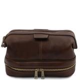 Чоловічий шкіряний нессер Tuscany Leather TL142204 Dark Brown