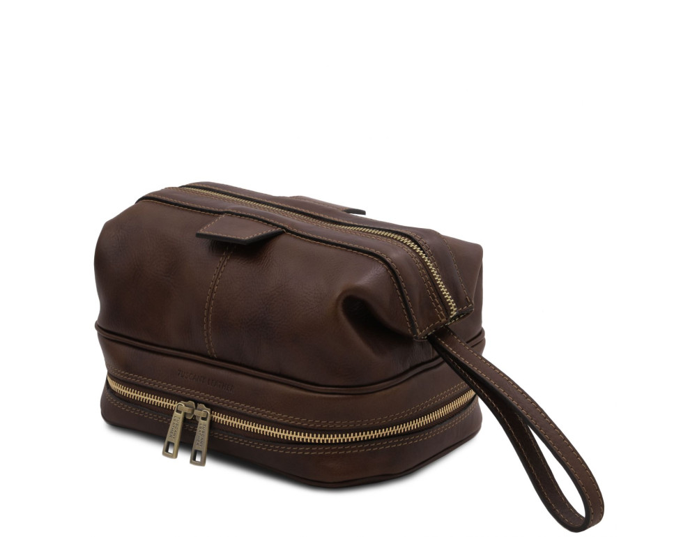 Чоловічий шкіряний нессер Tuscany Leather TL142204 Dark Brown - Фотографія № 2