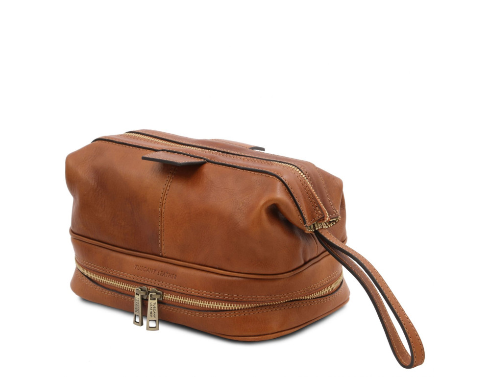 Чоловічий шкіряний нессер Tuscany Leather TL142204 Med світло-коричневий - Фотографія № 2