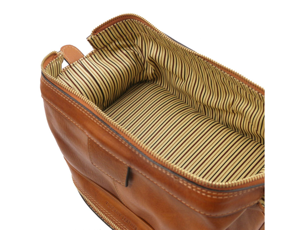 Чоловічий шкіряний нессер Tuscany Leather TL142204 Med світло-коричневий - Фотографія № 3