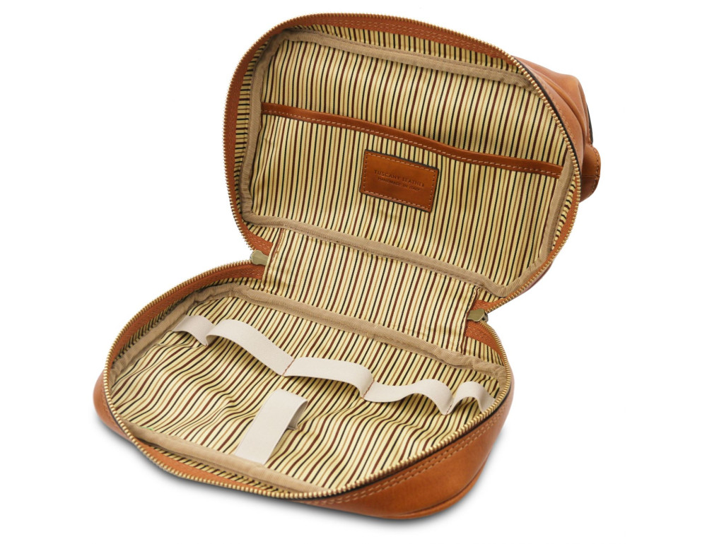 Чоловічий шкіряний нессер Tuscany Leather TL142204 Med світло-коричневий - Фотографія № 4