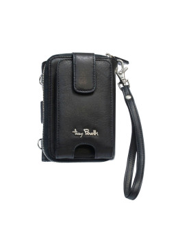 Чёрная сумка-кошелек маленького размера Tony Perotti Contatto 3058 nero