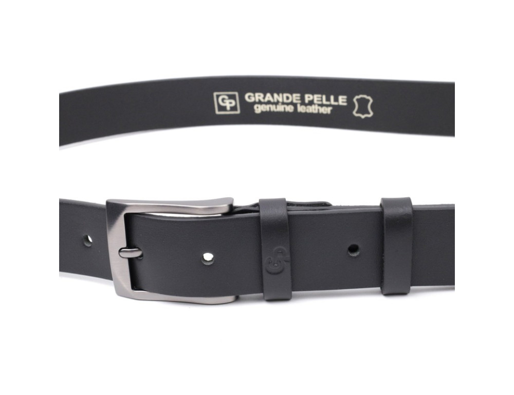 Джинсовый мужской ремень из натуральной кожи Grande Pelle 310411200 - Фото № 3