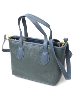 Голубая женская сумка из фактурной кожи Vintage 22282