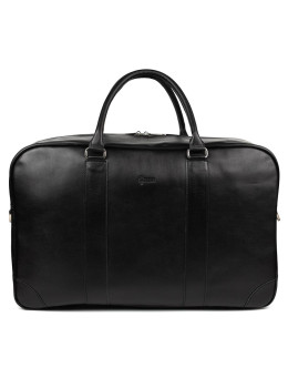 Кожаная дорожная сумка чёрного цвета TARWA GA-6827-4lx