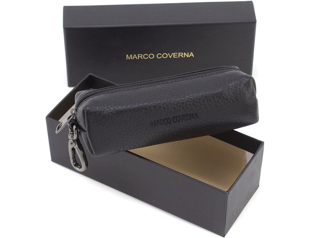 Шкіряна ключниця кишенькова Marco Coverna W005 Black - Фотографія № 6