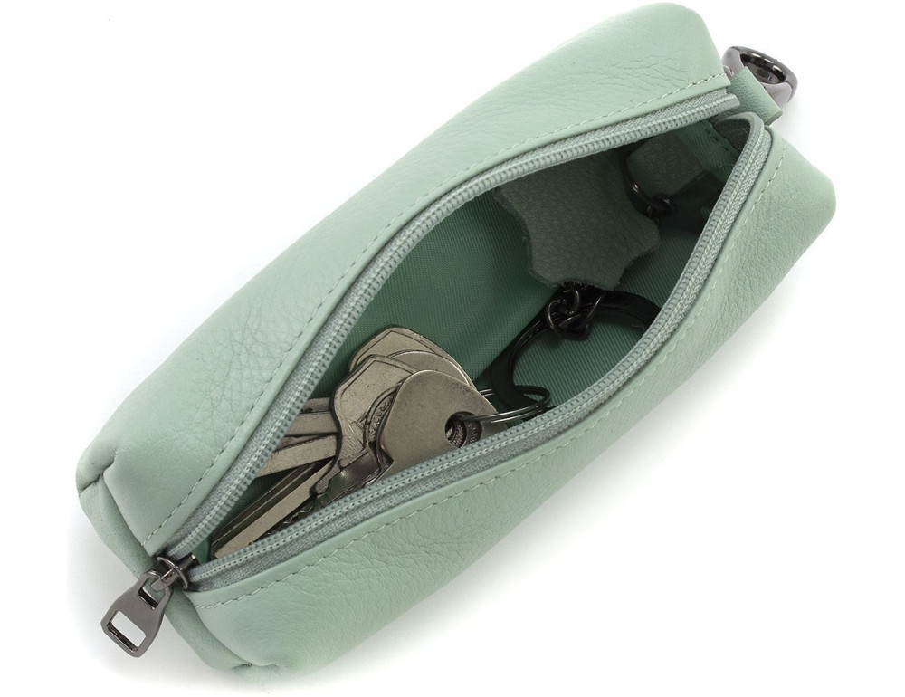 Шкіряна ключниця кишенькова Marco Coverna W005 Light Green - Фотографія № 5
