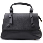 Люксова сумка для жінок з короткою ручкою з натуральної шкіри Vintage 22670 Чорна - Фотографія № 104