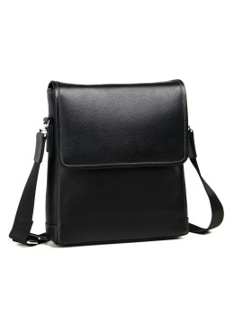 Чорна сумка через плече шкіряна TIDING BAG M685-2A
