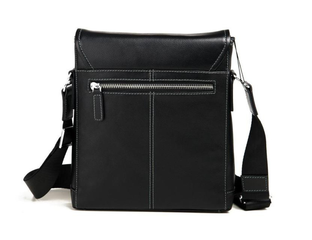 Чёрная сумка через плечо кожаная TIDING BAG M685-2A - Фото № 5