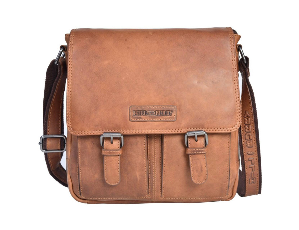 Чоловіча сумка через плече із натуральної шкіри Hill Burry 3076/10024HB Brown - Фотографія № 1 Чоловіча сумка через плече із натуральної шкіри Hill Burry 3076/10024HB Brown - Фотографія № 1