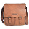 Чоловіча сумка через плече із натуральної шкіри Hill Burry 3076/10024HB Brown Чоловіча сумка через плече із натуральної шкіри Hill Burry 3076/10024HB Brown