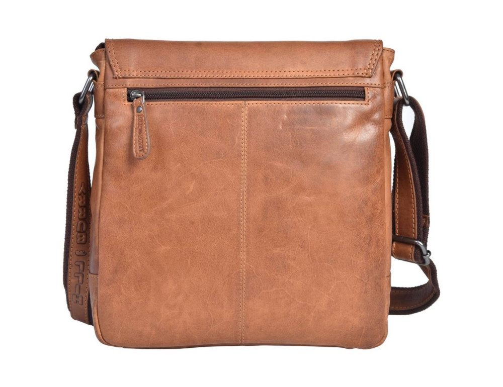Чоловіча сумка через плече із натуральної шкіри Hill Burry 3076/10024HB Brown - Фотографія № 5