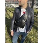 Чоловіча сумка слінг із гладкої телячої шкіри Newery N9008GA - Фотографія № 101
