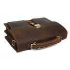 Чоловічий шкіряний портфель TIDING BAG T10315 темно-коричневий - Фотографія № 104