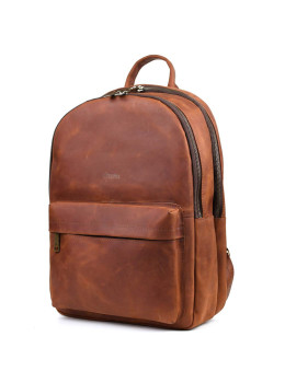 Рыжий рюкзак мужской из натуральной кожи  TARWA RB-7273-3md