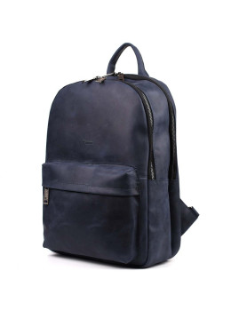 Синий рюкзак мужской из натуральной кожи  TARWA RK-7273-3md