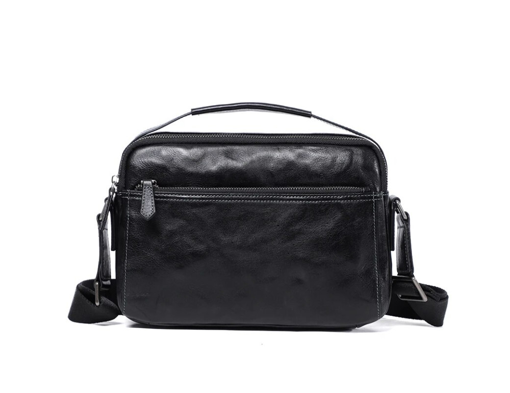 Сумка чоловіча через плече із натуральної шкіри Bexhill Bx3023 Black - Фотографія № 6