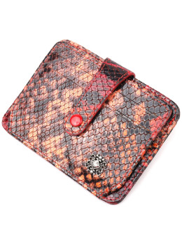 Визитница из натуральной фактурной кожи под змею KARYA 20964