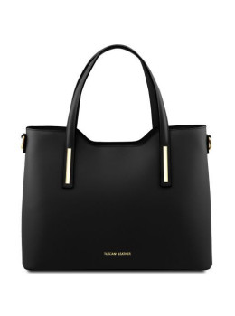 Женская итальянская сумка из натуральной кожи OLIMPIA Tuscany Leather TL141412 Black