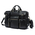 Шкіряна сумка TIDING BAG 7028A-1 чорна - Фотографія № 100